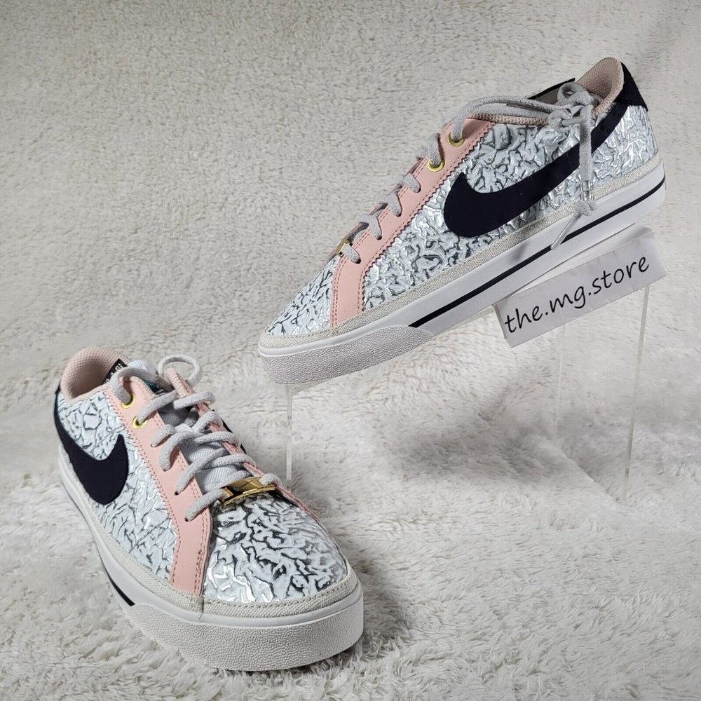 Nike Court Legacy SDC White Pale Pink Silver DJ1454 100 Serena Williams Sz 7